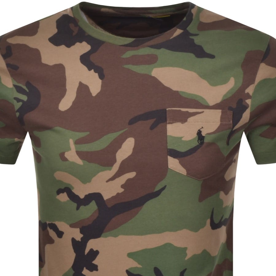 Alternative Image for ProductRalph Lauren Camouflage Print T Shirt Green2